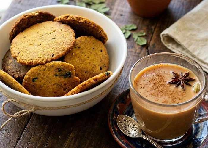 Millet moringa cookies with chai