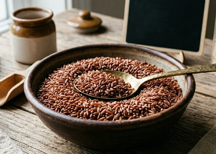 Unpolished red rice for diabetes diet