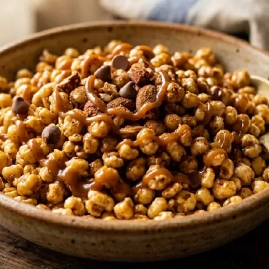 Organic snacks made from roasted jowar with butter scotch