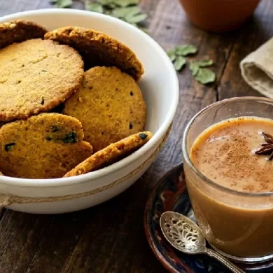 Millet moringa cookies with chai
