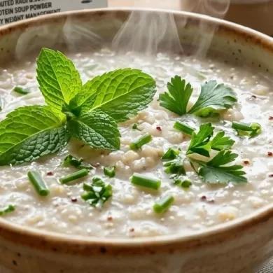 Nutritious protein soup powder made with sprouted ragi and jowar for healthy weight management.